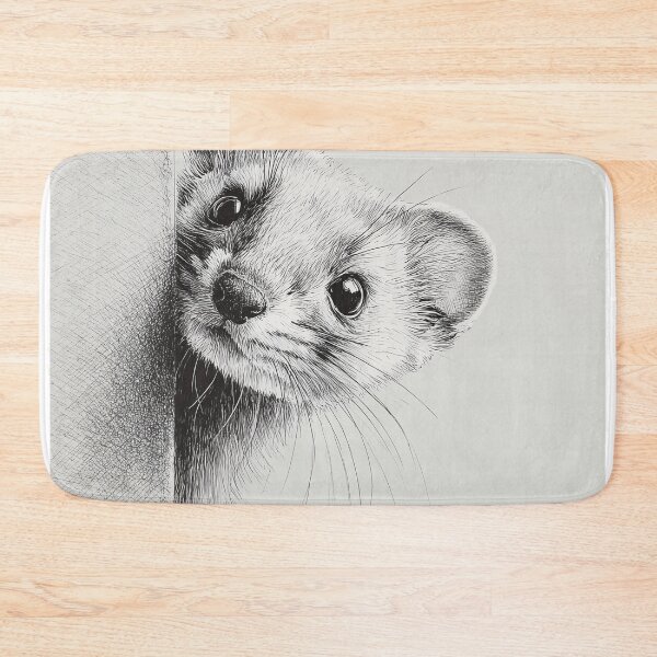 Item preview, Curious Ermine Peeking designed and sold by lautir.