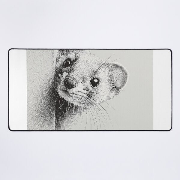 Item preview, Curious Ermine Peeking designed and sold by lautir.