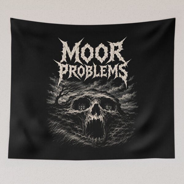 Item preview, Moor Problems Heavy Metal Wuthering Heights Skull Gothic Art designed and sold by Fenay Designs.