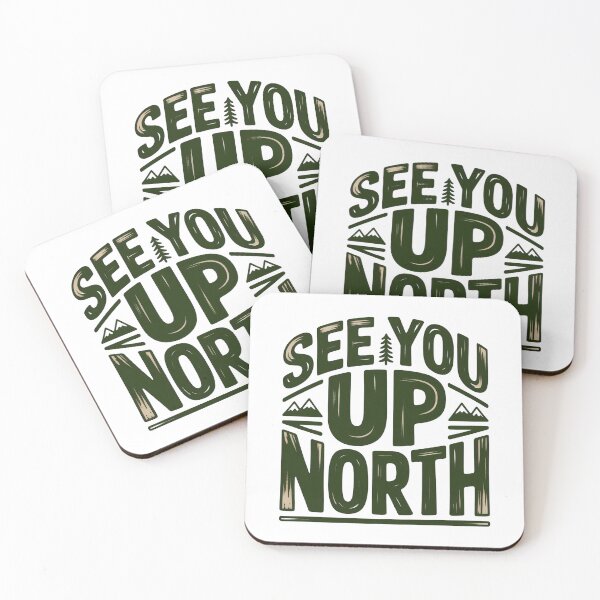 Item preview, See You Up North Vintage Camping Design | Rustic Mountain Adventure Typography Art designed and sold by JadmeStudio.