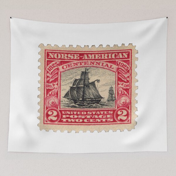 Item preview, Vintage US Norse Ship Centennial Postage Stamp designed and sold by red-amber65.