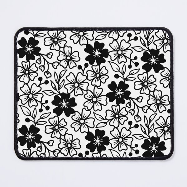 Item preview, Sakura flower silhouettes in black and white designed and sold by Jennifer Ladd.