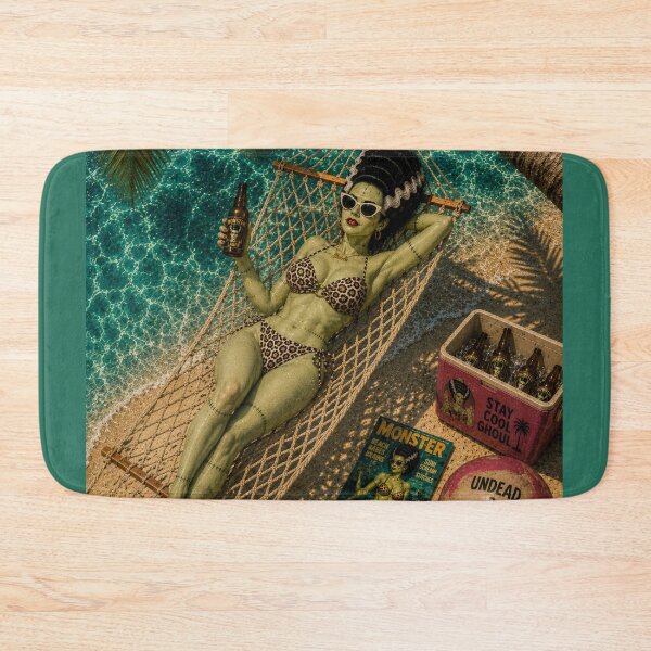 Item preview, Bride of Frankenstein Undead & Unbothered – Monster hammock pin up designed and sold by ITSimagination.