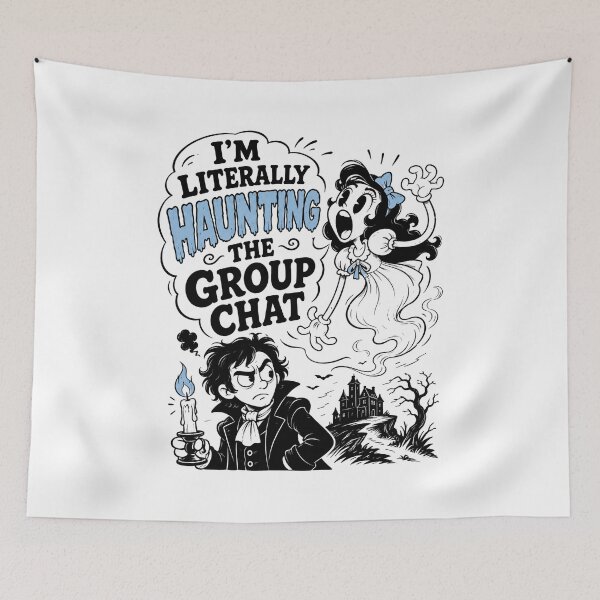 Item preview, Wuthering Heights Haunting The Group Chat Funny Ghost Art designed and sold by Fenay Designs.