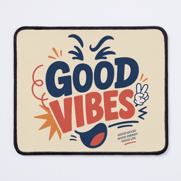 Item preview, GOOD VIBES Positive Quote Retro Design designed and sold by vectalux.