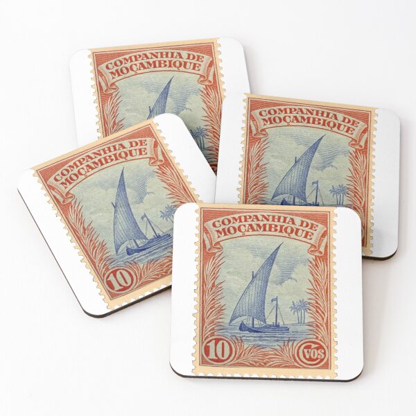 Item preview, Mozambique Boat Vintage Postage Stamp designed and sold by red-amber65.