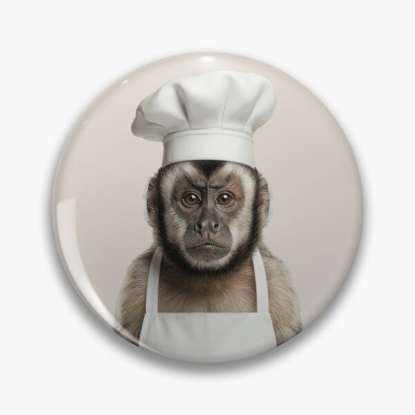 Item preview, Funny Capuchin Monkey Chef Realistic Animal Cooking Humor Art designed and sold by LazyOwlStore.