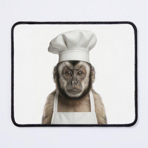 Item preview, Funny Capuchin Monkey Chef Realistic Animal Cooking Humor Art designed and sold by LazyOwlStore.