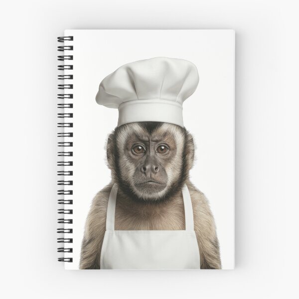 Item preview, Funny Capuchin Monkey Chef Realistic Animal Cooking Humor Art designed and sold by LazyOwlStore.