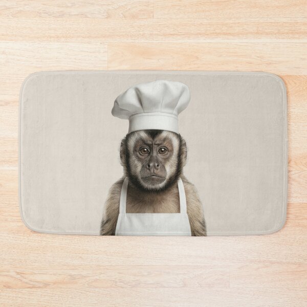 Item preview, Funny Capuchin Monkey Chef Realistic Animal Cooking Humor Art designed and sold by LazyOwlStore.