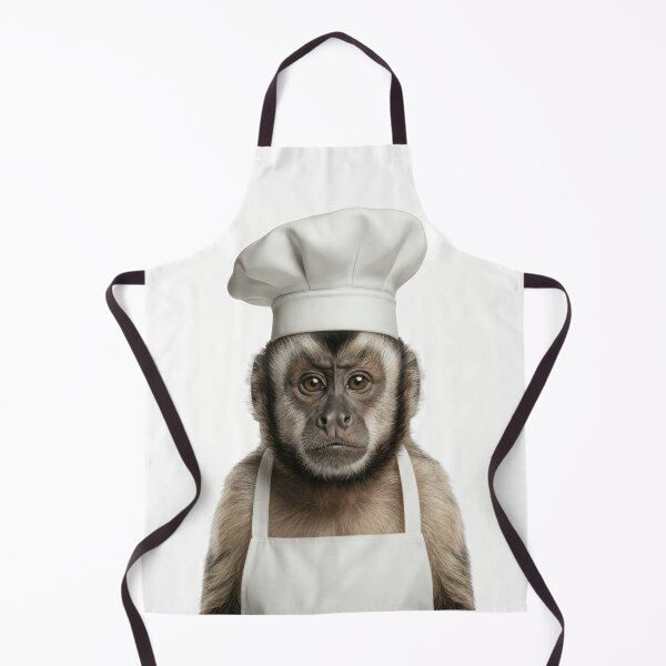 Item preview, Funny Capuchin Monkey Chef Realistic Animal Cooking Humor Art designed and sold by LazyOwlStore.