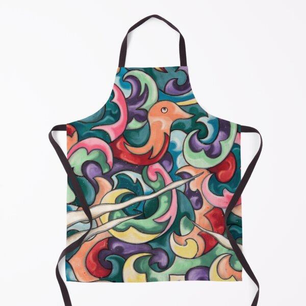 Aperçu de l'œuvre Art abstrait d'oiseaux, art animalier coloré unique créée et vendue par NadiaChevrel.