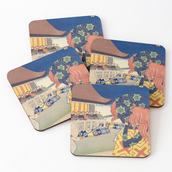 Item preview, Kyoto Festival Performance – Vintage Ukiyo-e Japanese Ceremony Print designed and sold by vekotpu.