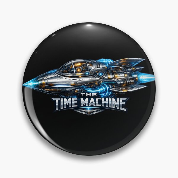 Item preview, THE TIME MACHINE™ Futuristic Tartarian Rocket Capsule | Metallic Sci-Fi Time Travel Artwork designed and sold by Emoji Emblems.