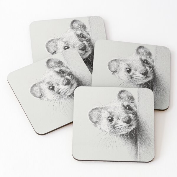 Item preview, Curious Peeking Ermine designed and sold by lautir.