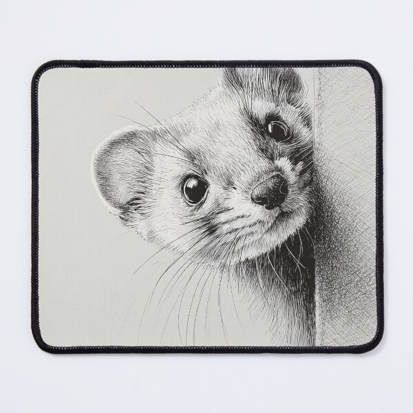 Item preview, Curious Peeking Ermine designed and sold by lautir.