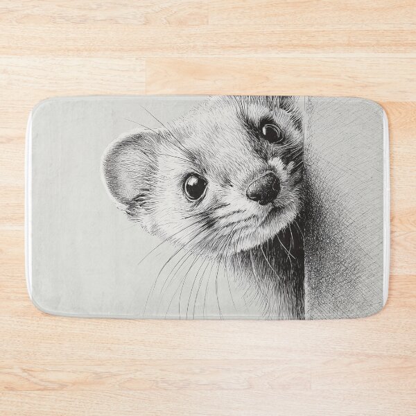 Item preview, Curious Peeking Ermine designed and sold by lautir.