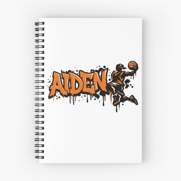 Artikelvorschau, Aiden Basketball Graffiti Street Art Slam Dunk Design entworfen und verkauft von digital.stickerperso.com.