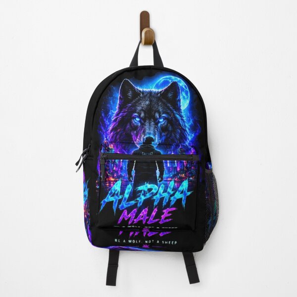 Item preview, Alpha Male Wolf Neon Cyberpunk Design designed and sold by Bismillah-Najah.