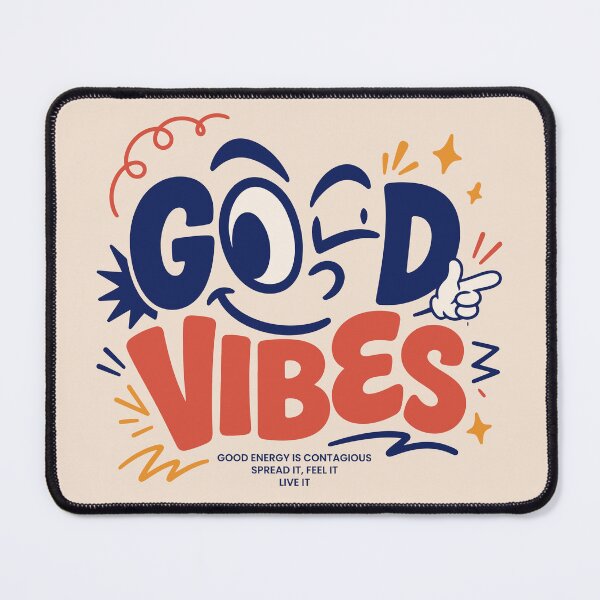 Item preview, GOOD VIBES Spread Positive Energy Quote Design designed and sold by vectalux.