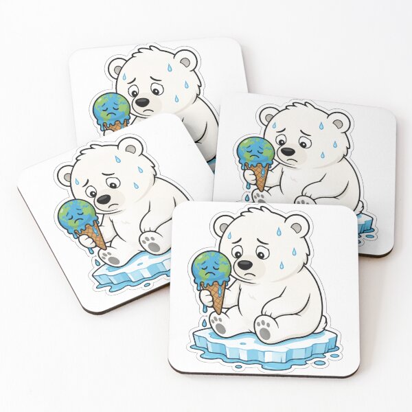 Item preview, Melting Earth Ice Cream - Sad Polar Bear Climate Change designed and sold by Nawin19979shop.