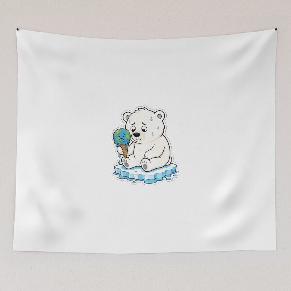 Item preview, Melting Earth Ice Cream - Sad Polar Bear Climate Change designed and sold by Nawin19979shop.