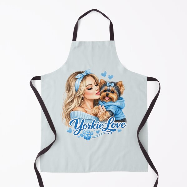 Item preview, Yorkie Love – Elegant Dog Mom Design in Blue designed and sold by Yorkie Magic Studio .