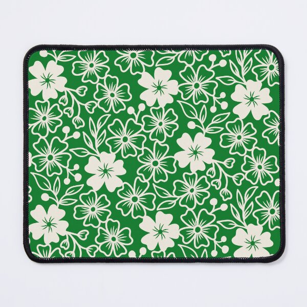 Item preview, Sakura flower silhouettes in green designed and sold by Jennifer Ladd.