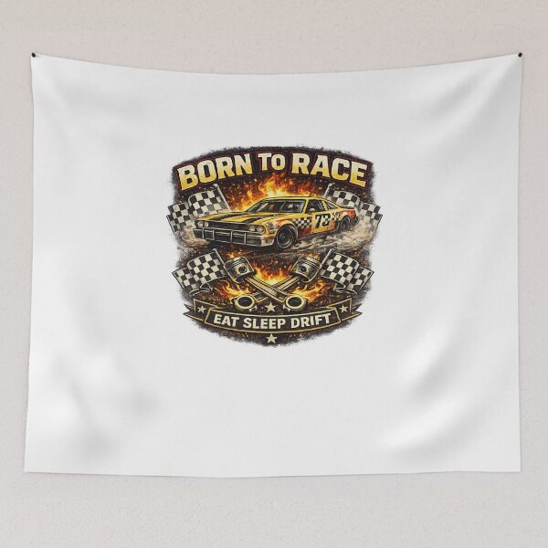 Item preview, Born To Race Retro Drift Car Racing Design designed and sold by Artbysarmina.