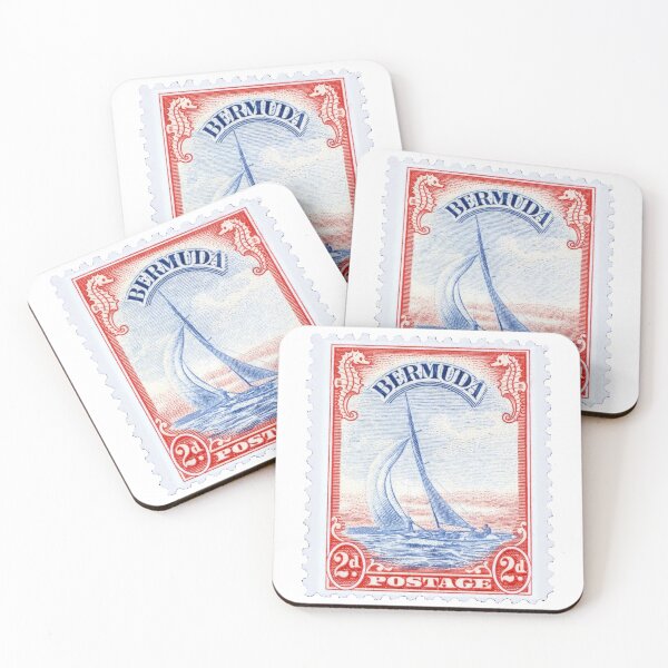 Item preview, Bermuda Boat Vintage Postage Stamp designed and sold by red-amber65.