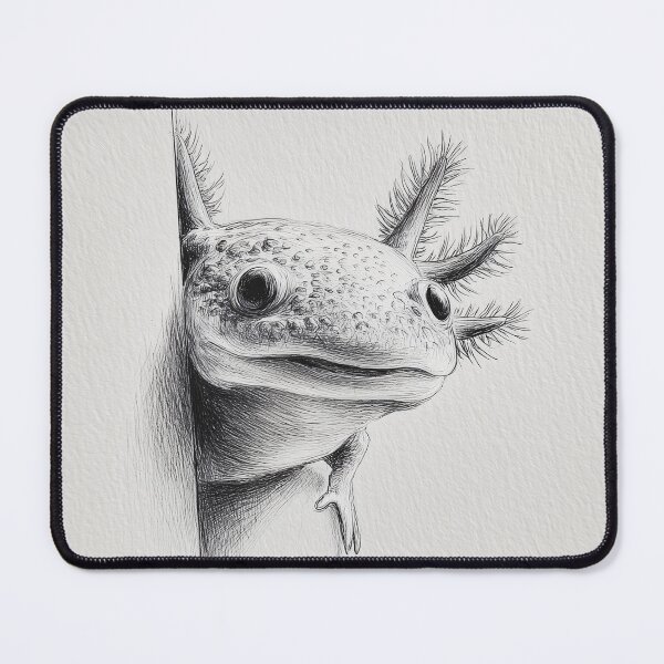 Artikelvorschau, Neugieriger Axolotl späht entworfen und verkauft von lautir.