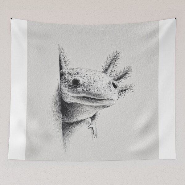 Item preview, Curious Axolotl Peeking designed and sold by lautir.