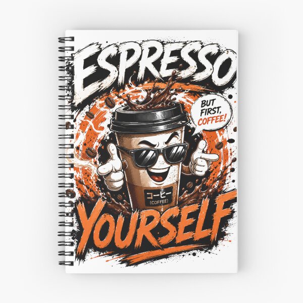Item preview, Espresso Yourself Funny Coffee Lover T-Shirt | Cute Barista Streetwear Graphic Tee designed and sold by DigitalDream Gallery.