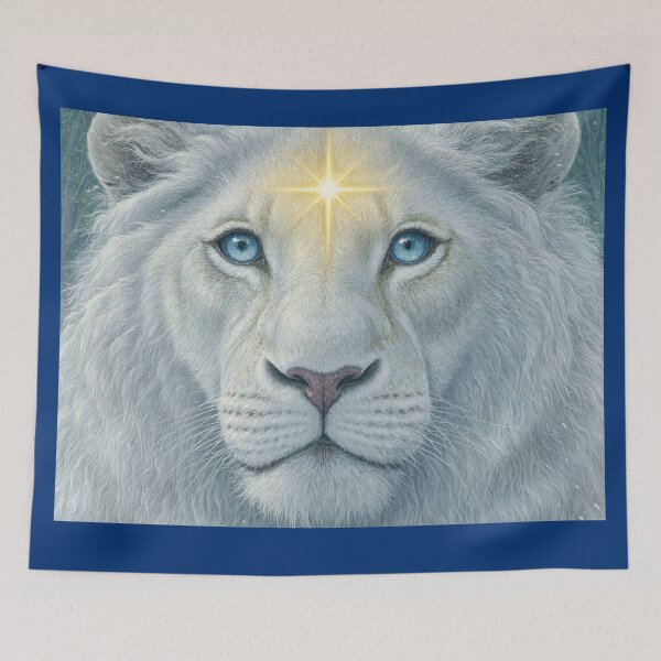 Item preview, Majestic White Lion Spiritual Art designed and sold by Soul Garden Studio.
