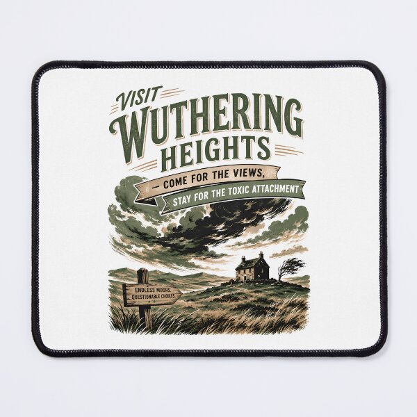 Item preview, Visit Wuthering Heights Toxic Attachment Vintage Travel Poster designed and sold by Fenay Designs.