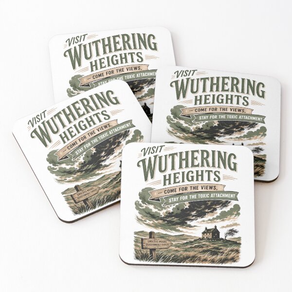Item preview, Visit Wuthering Heights Toxic Attachment Vintage Travel Poster designed and sold by Fenay Designs.