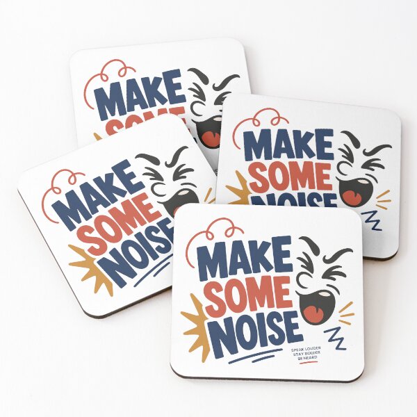 Item preview, Make Some Noise Speak Louder Motivational Quote designed and sold by vectalux.
