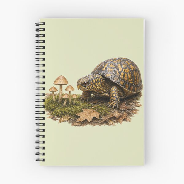 Item preview, Eastern Box Turtle with Mushrooms designed and sold by BloomStudio1.