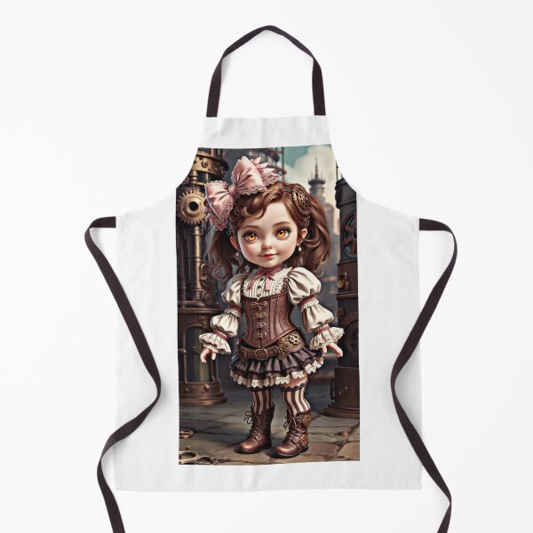 Item preview, Cute Steampunk Girl with Clockwork Gears and Victorian Corset designed and sold by WahidaCreations.