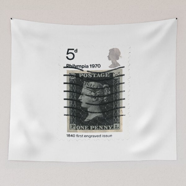 Item preview, Philympia 1970 One Penny 1840 Vintage Postage Stamp designed and sold by red-amber65.