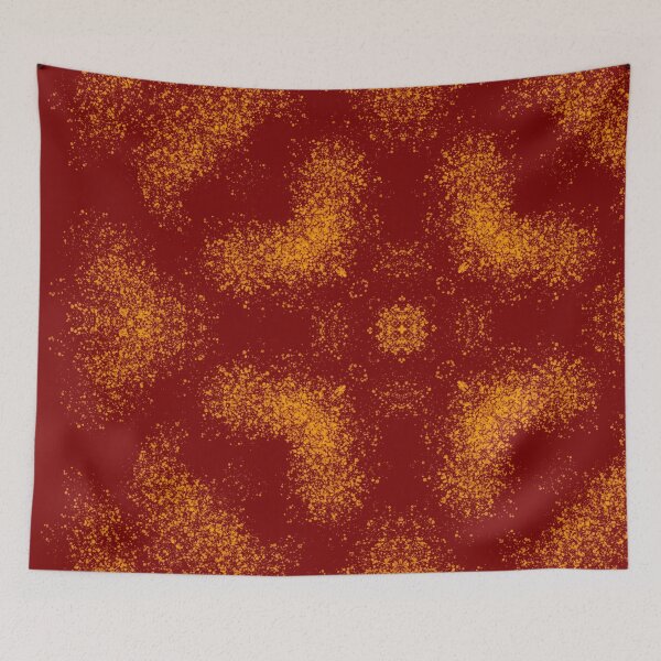 Item preview, Red Abstract Pattern with Gold Shimmering Texture – Hand Drawn Modern designed and sold by SweetLilith.