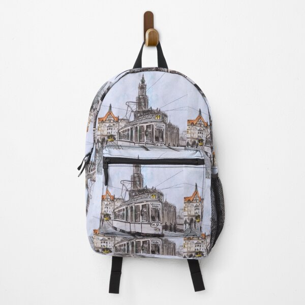 Item preview, Old Hecht tram on the Augustus Bridge – Dresden Urban Sketch designed and sold by UMA Urban Sketch.