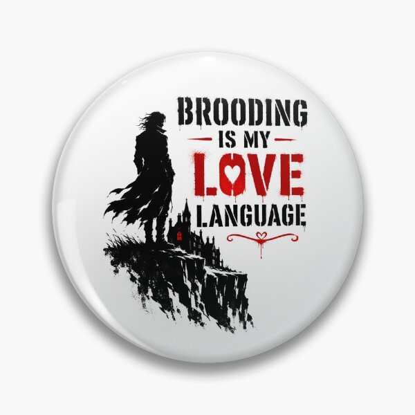 Item preview, Wuthering Heights Brooding Is My Love Language Gothic Silhouette designed and sold by Fenay Designs.