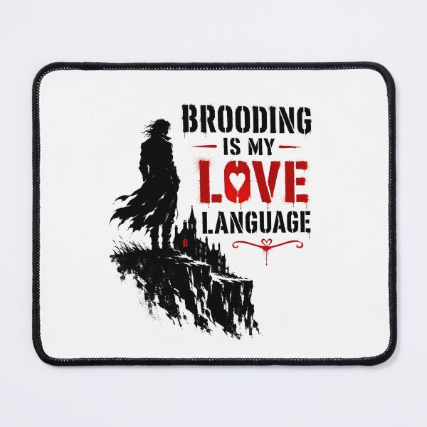 Item preview, Wuthering Heights Brooding Is My Love Language Gothic Silhouette designed and sold by Fenay Designs.