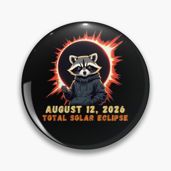 Item preview,  Raccoon Spain Total Solar Eclipse  August 12 2026 designed and sold by Creative-Sanc.