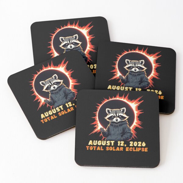 Item preview,  Raccoon Spain Total Solar Eclipse  August 12 2026 designed and sold by Creative-Sanc.