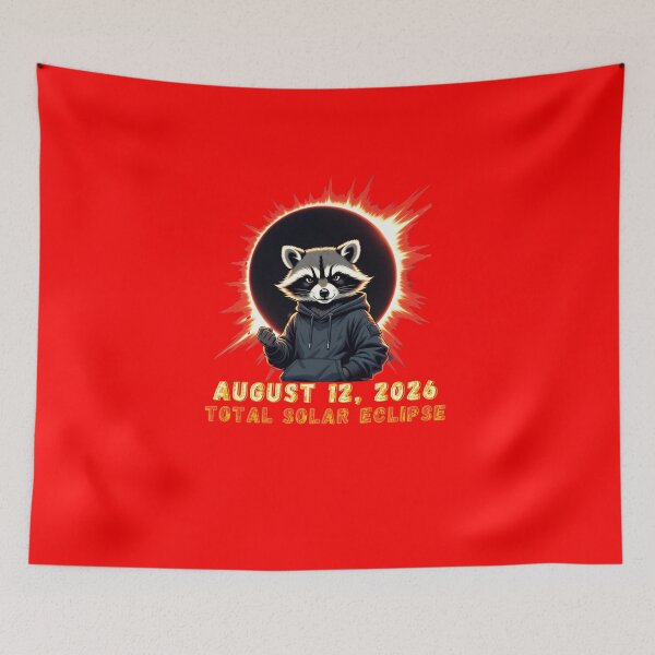 Item preview,  Raccoon Spain Total Solar Eclipse  August 12 2026 designed and sold by Creative-Sanc.