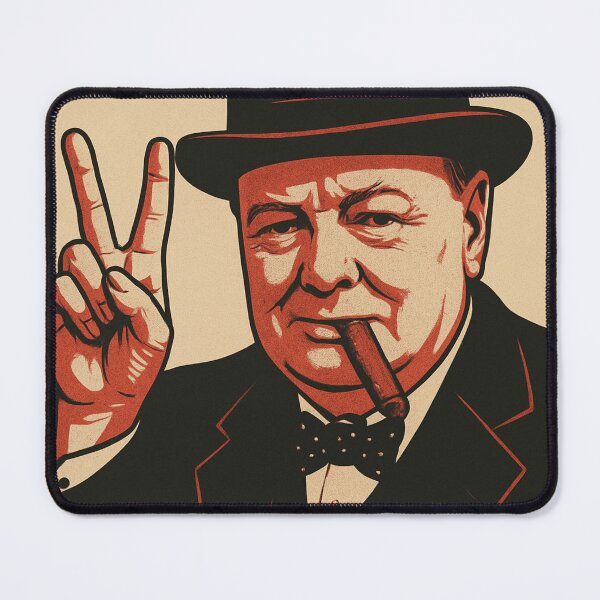 Item preview, Winston Churchill peace sign designed and sold by RockyLambda.