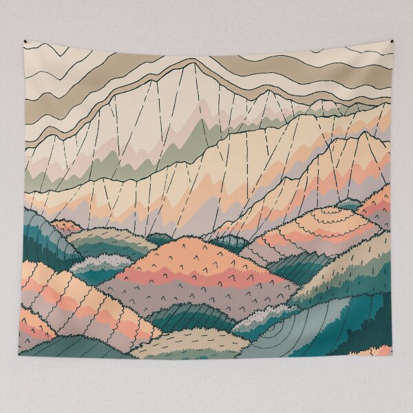 Item preview, Green Shrub mountains designed and sold by Swadeillustrations.