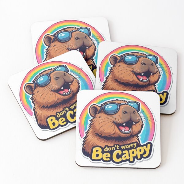 Item preview,  Don't Worry, Be Cappy — Happy Capybara | Cute | Rainbow designed and sold by ArtMindFusion.